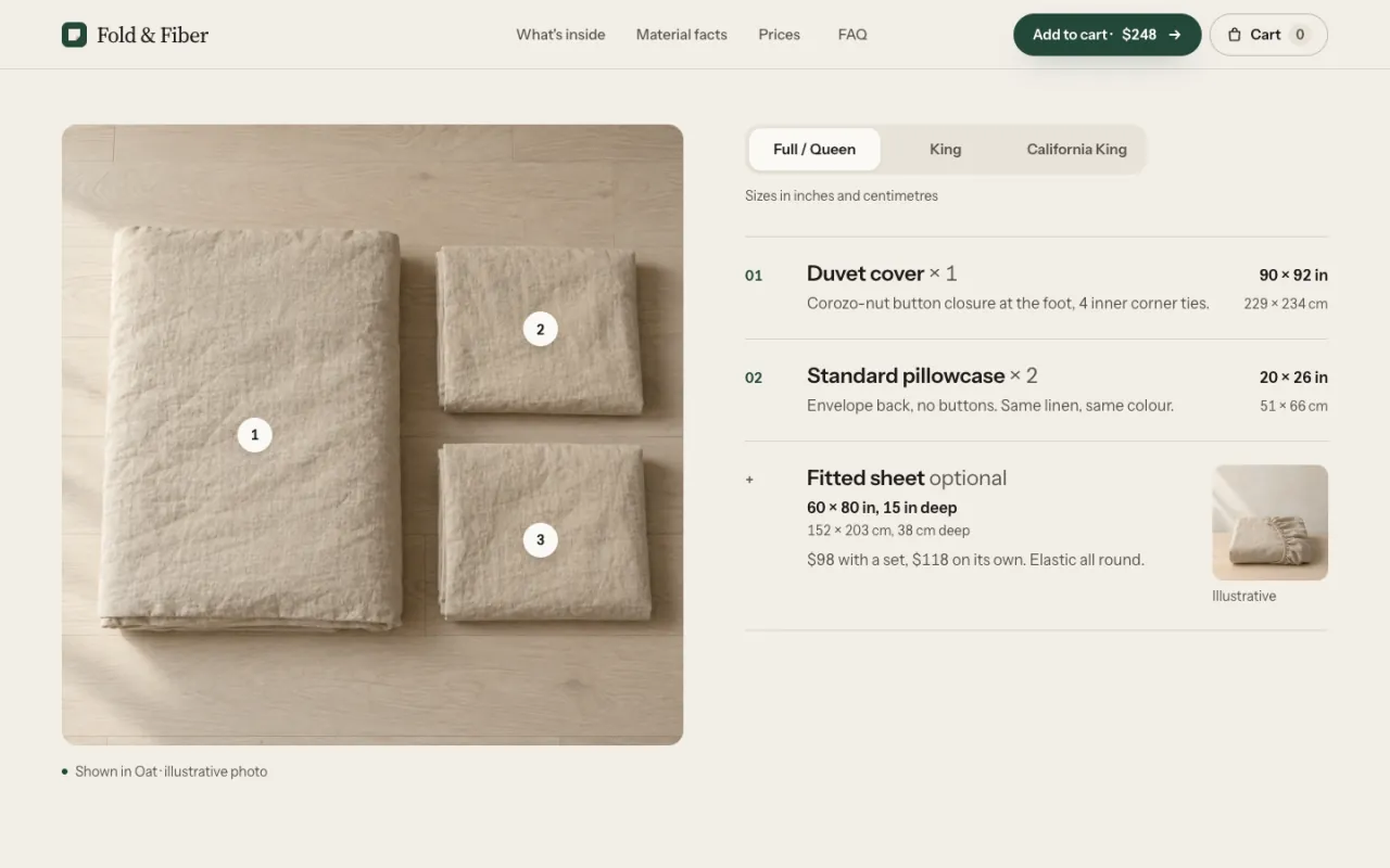 Fold & Fiber What's inside 섹션