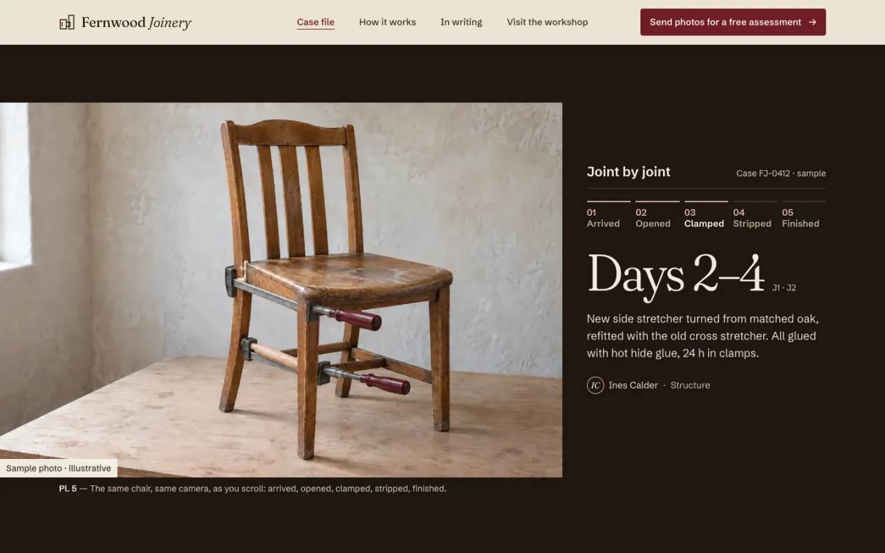 Fernwood Joinery Case file 섹션