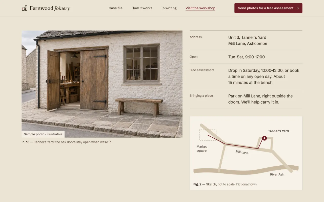 Fernwood Joinery Visit 섹션